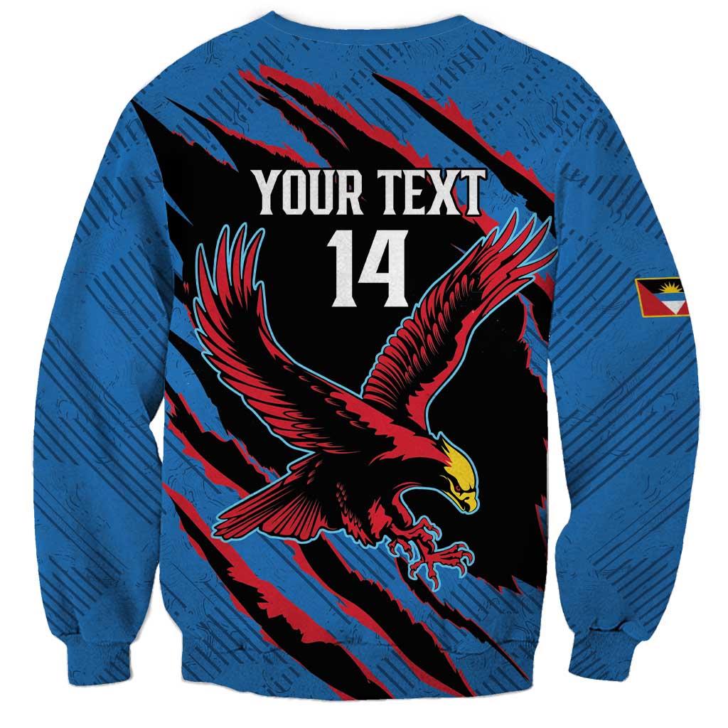 Custom Antigua and Barbuda Cricket Sweatshirt Go Champions Falcons