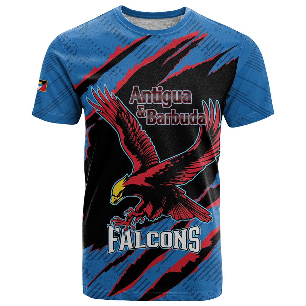 Custom Antigua and Barbuda Cricket T Shirt Go Champions Falcons