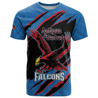 Custom Antigua and Barbuda Cricket T Shirt Go Champions Falcons