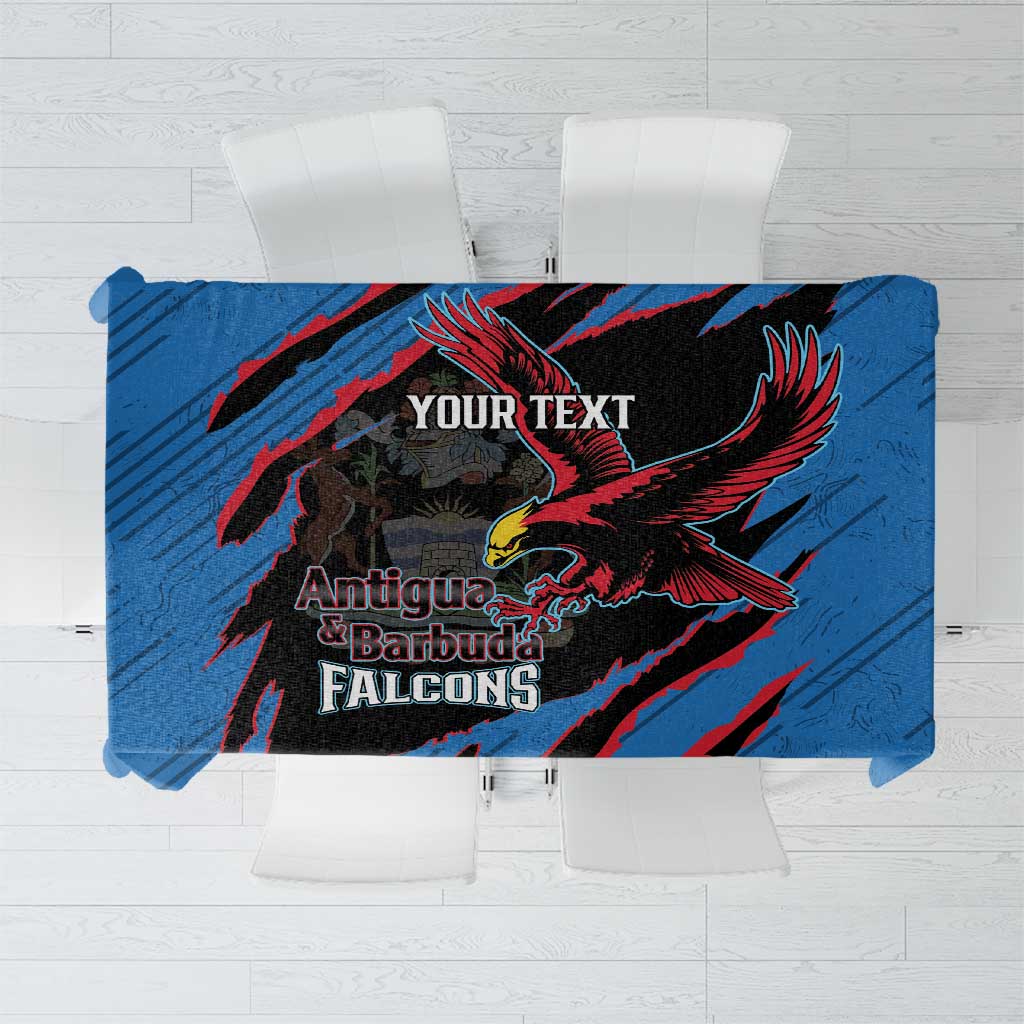 Custom Antigua and Barbuda Cricket Tablecloth Go Champions Falcons