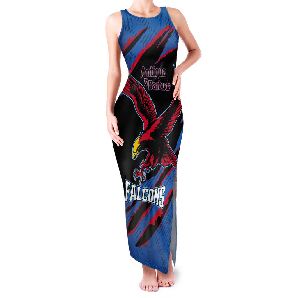 Custom Antigua and Barbuda Cricket Tank Maxi Dress Go Champions Falcons