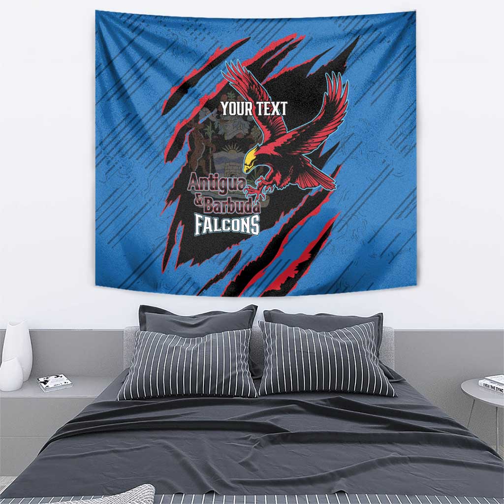 Custom Antigua and Barbuda Cricket Tapestry Go Champions Falcons