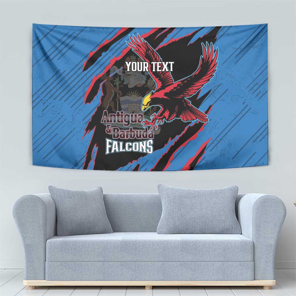 Custom Antigua and Barbuda Cricket Tapestry Go Champions Falcons