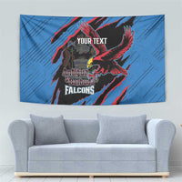 Custom Antigua and Barbuda Cricket Tapestry Go Champions Falcons