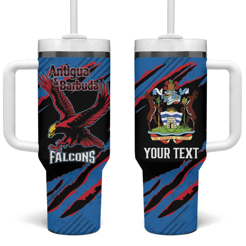 Custom Antigua and Barbuda Cricket Tumbler With Handle Go Champions Falcons