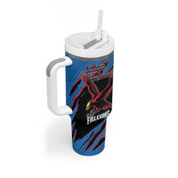 Custom Antigua and Barbuda Cricket Tumbler With Handle Go Champions Falcons