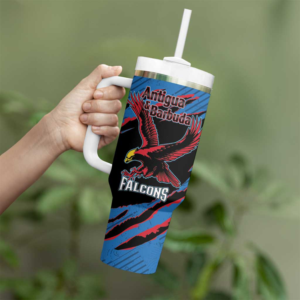 Custom Antigua and Barbuda Cricket Tumbler With Handle Go Champions Falcons