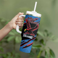 Custom Antigua and Barbuda Cricket Tumbler With Handle Go Champions Falcons