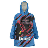Custom Antigua and Barbuda Cricket Wearable Blanket Hoodie Go Champions Falcons