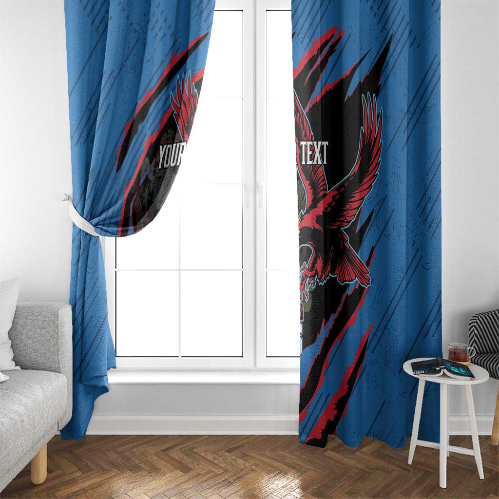 Custom Antigua and Barbuda Cricket Window Curtain Go Champions Falcons