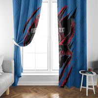 Custom Antigua and Barbuda Cricket Window Curtain Go Champions Falcons