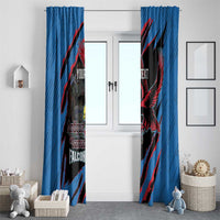 Custom Antigua and Barbuda Cricket Window Curtain Go Champions Falcons