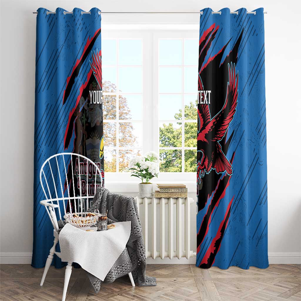 Custom Antigua and Barbuda Cricket Window Curtain Go Champions Falcons