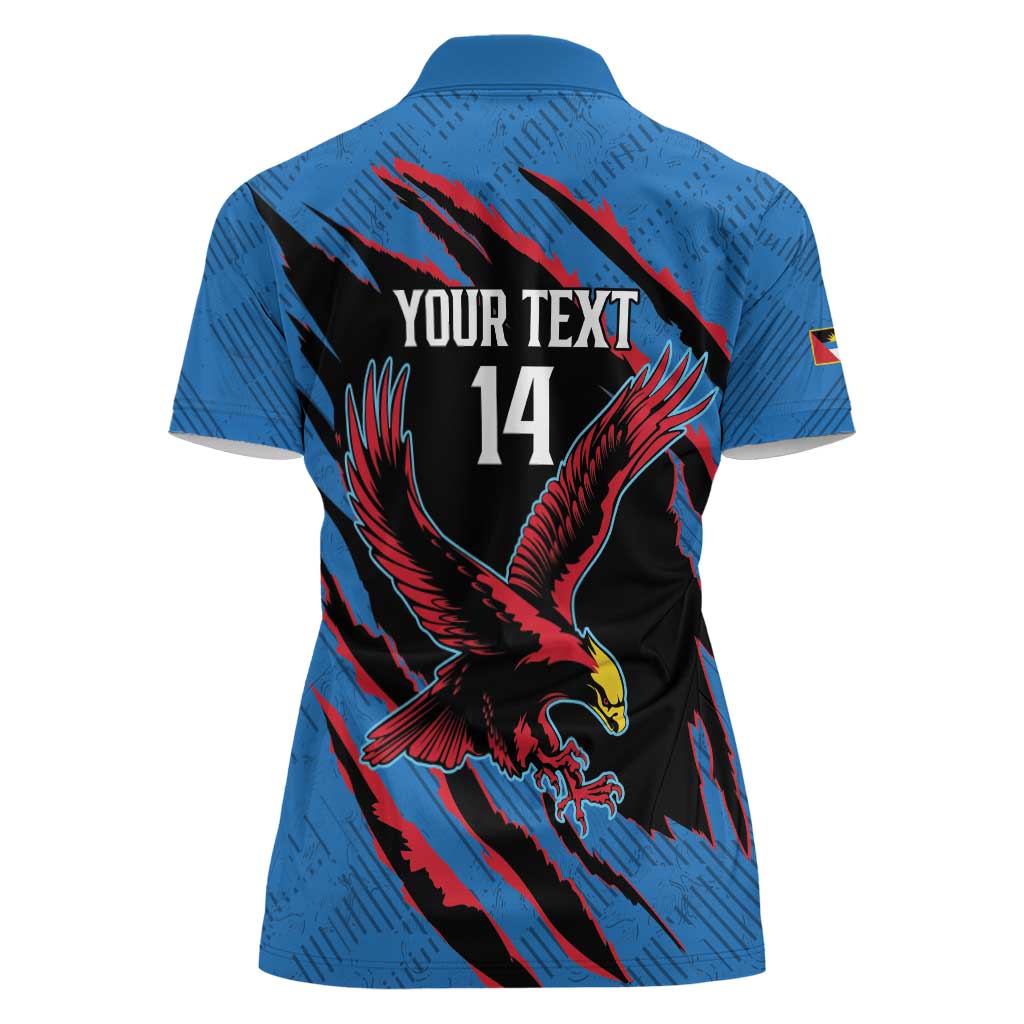 Custom Antigua and Barbuda Cricket Women Polo Shirt Go Champions Falcons