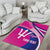 Custom Barbados Royals Cricket Area Rug Go Champions Tridents Pink Version