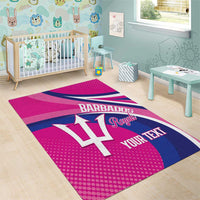 Custom Barbados Royals Cricket Area Rug Go Champions Tridents Pink Version