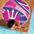 Custom Barbados Royals Cricket Beach Blanket Go Champions Tridents Pink Version