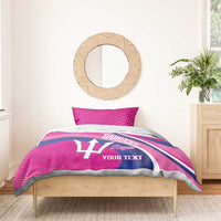 Custom Barbados Royals Cricket Bedding Set Go Champions Tridents Pink Version