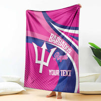 Custom Barbados Royals Cricket Blanket Go Champions Tridents Pink Version