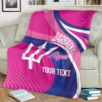Custom Barbados Royals Cricket Blanket Go Champions Tridents Pink Version