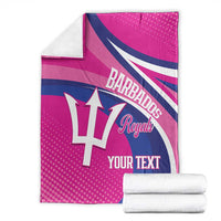 Custom Barbados Royals Cricket Blanket Go Champions Tridents Pink Version
