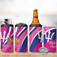 Custom Barbados Royals Cricket 4 in 1 Can Cooler Tumbler Go Champions Tridents Pink Version