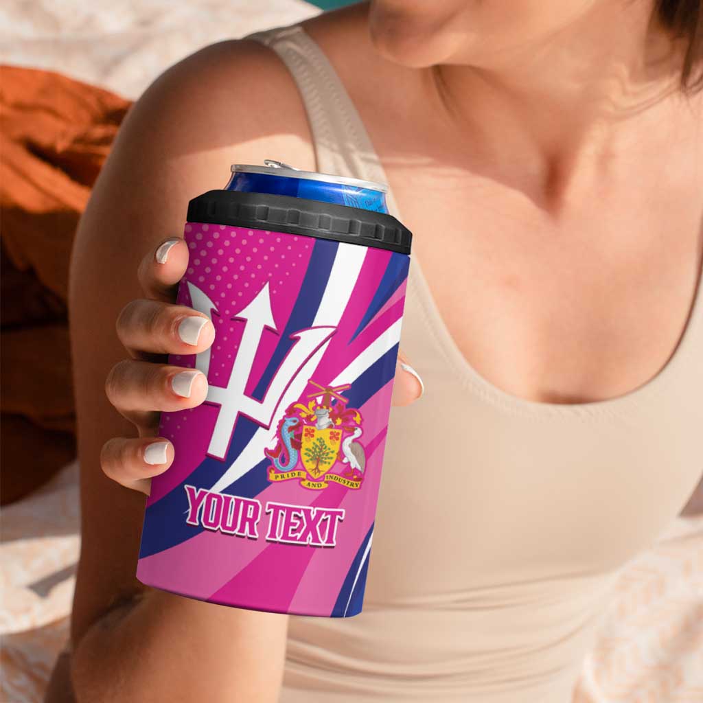 Custom Barbados Royals Cricket 4 in 1 Can Cooler Tumbler Go Champions Tridents Pink Version