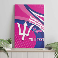 Custom Barbados Royals Cricket Canvas Wall Art Go Champions Tridents Pink Version