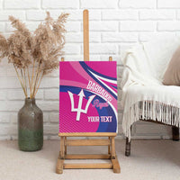 Custom Barbados Royals Cricket Canvas Wall Art Go Champions Tridents Pink Version