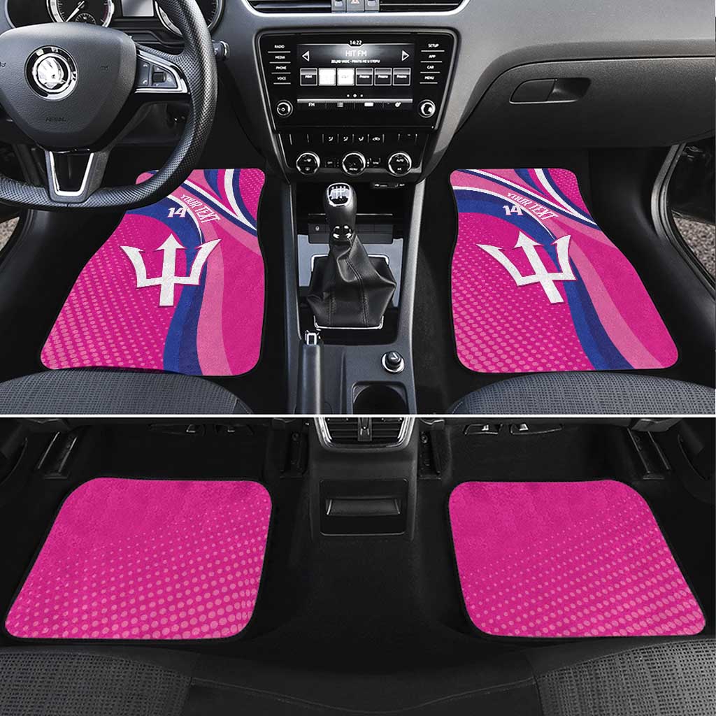 Custom Barbados Royals Cricket Car Mats Go Champions Tridents Pink Version