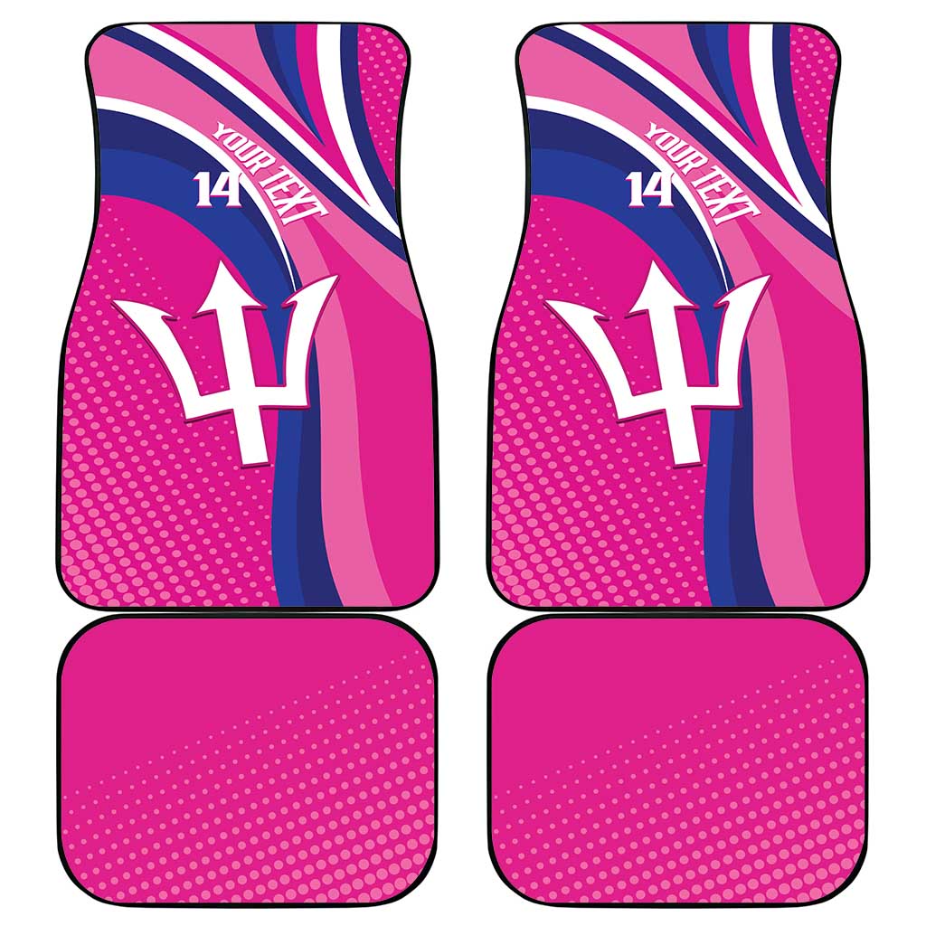 Custom Barbados Royals Cricket Car Mats Go Champions Tridents Pink Version