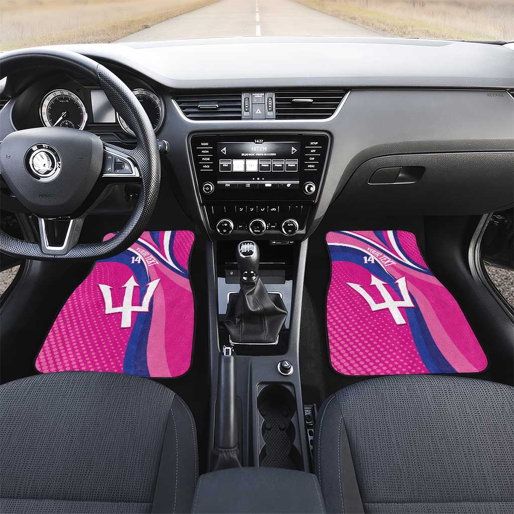 Custom Barbados Royals Cricket Car Mats Go Champions Tridents Pink Version