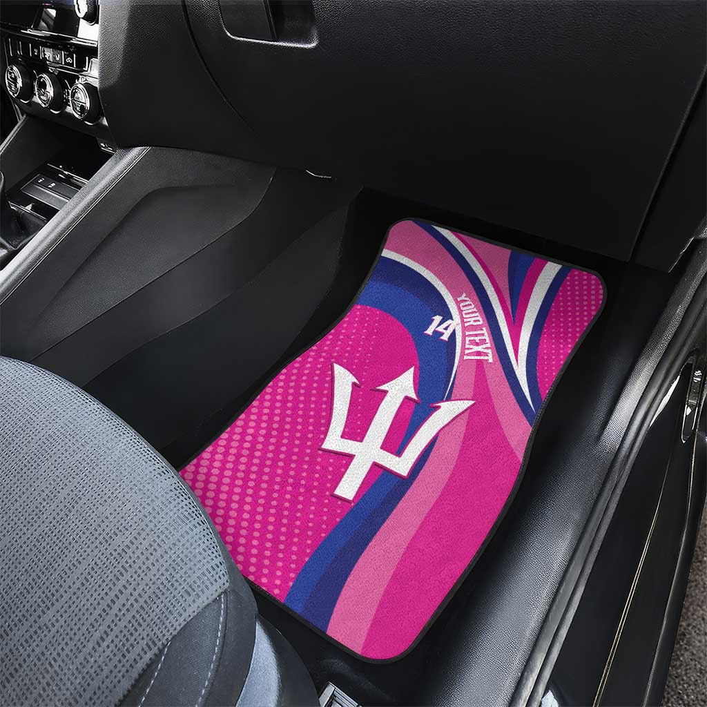 Custom Barbados Royals Cricket Car Mats Go Champions Tridents Pink Version