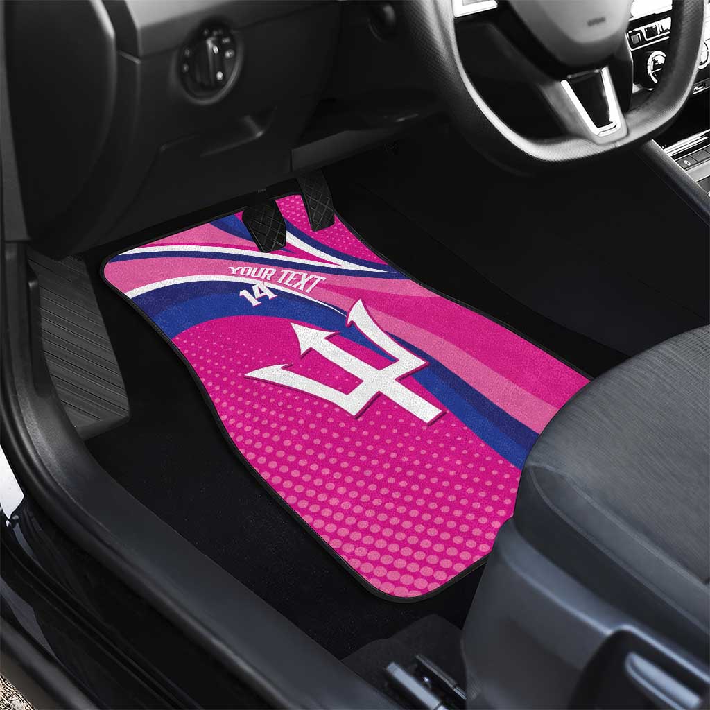 Custom Barbados Royals Cricket Car Mats Go Champions Tridents Pink Version