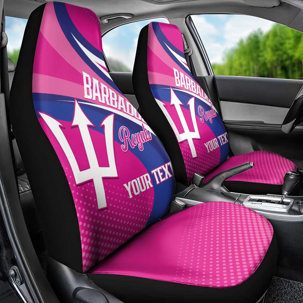 Custom Barbados Royals Cricket Car Seat Cover Go Champions Tridents Pink Version