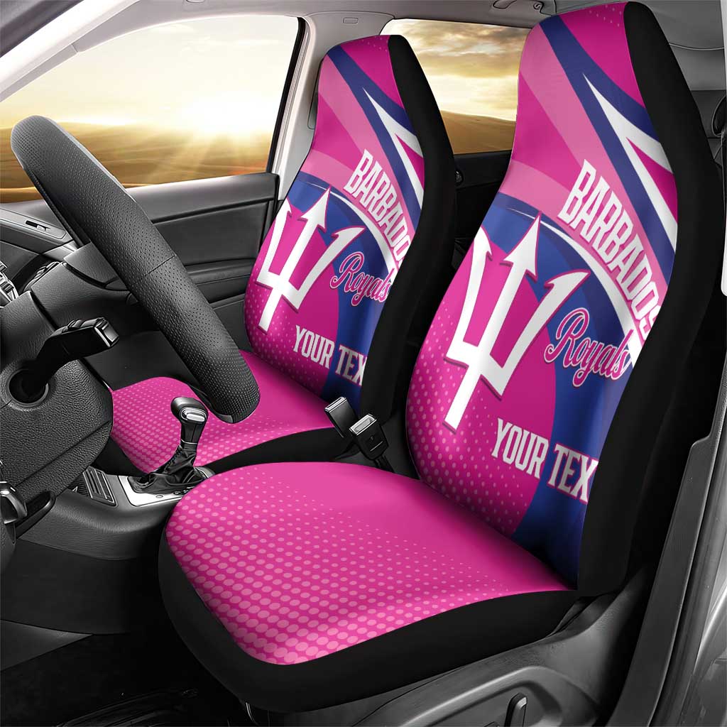 Custom Barbados Royals Cricket Car Seat Cover Go Champions Tridents Pink Version