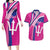 Custom Barbados Royals Cricket Couples Matching Long Sleeve Bodycon Dress and Hawaiian Shirt Go Champions Tridents Pink Version