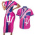 Custom Barbados Royals Cricket Couples Matching Short Sleeve Bodycon Dress and Hawaiian Shirt Go Champions Tridents Pink Version