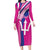 Custom Barbados Royals Cricket Family Matching Long Sleeve Bodycon Dress and Hawaiian Shirt Go Champions Tridents Pink Version