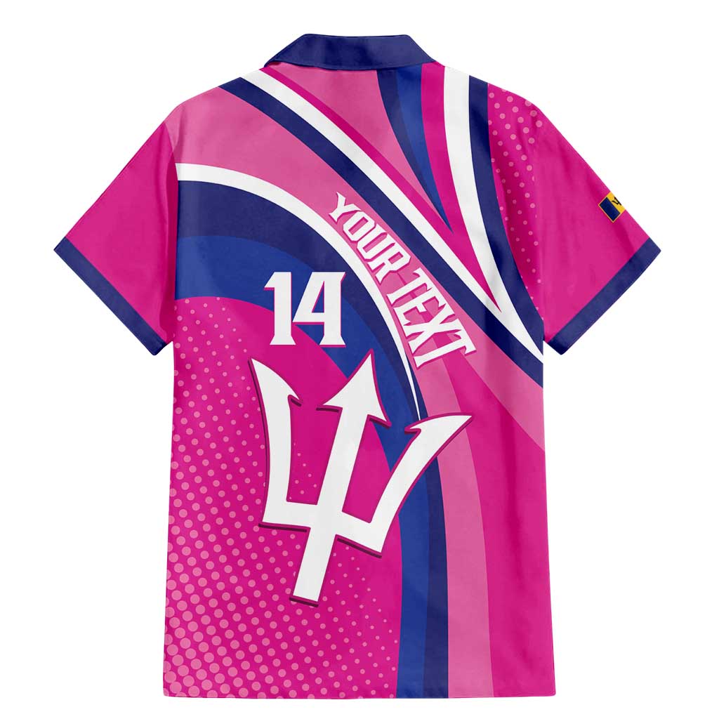 Custom Barbados Royals Cricket Family Matching Mermaid Dress and Hawaiian Shirt Go Champions Tridents Pink Version