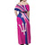Custom Barbados Royals Cricket Family Matching Off Shoulder Maxi Dress and Hawaiian Shirt Go Champions Tridents Pink Version