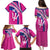 Custom Barbados Royals Cricket Family Matching Puletasi and Hawaiian Shirt Go Champions Tridents Pink Version