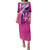 Custom Barbados Royals Cricket Family Matching Puletasi and Hawaiian Shirt Go Champions Tridents Pink Version