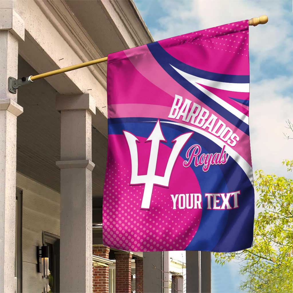 Custom Barbados Royals Cricket Garden Flag Go Champions Tridents Pink Version