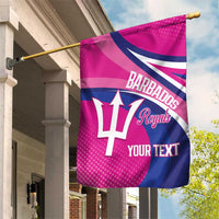 Custom Barbados Royals Cricket Garden Flag Go Champions Tridents Pink Version