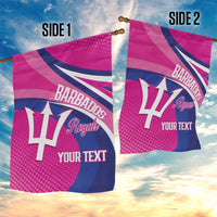 Custom Barbados Royals Cricket Garden Flag Go Champions Tridents Pink Version