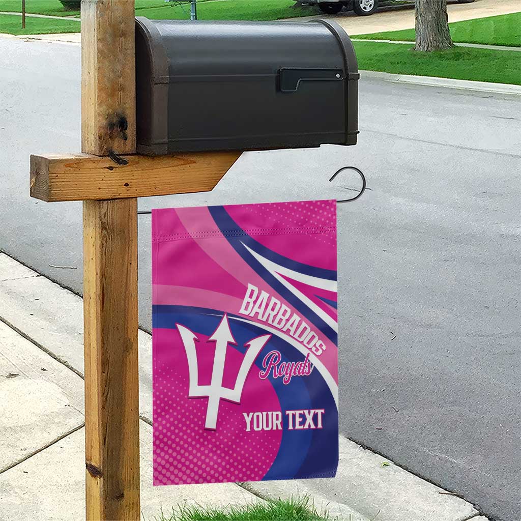 Custom Barbados Royals Cricket Garden Flag Go Champions Tridents Pink Version