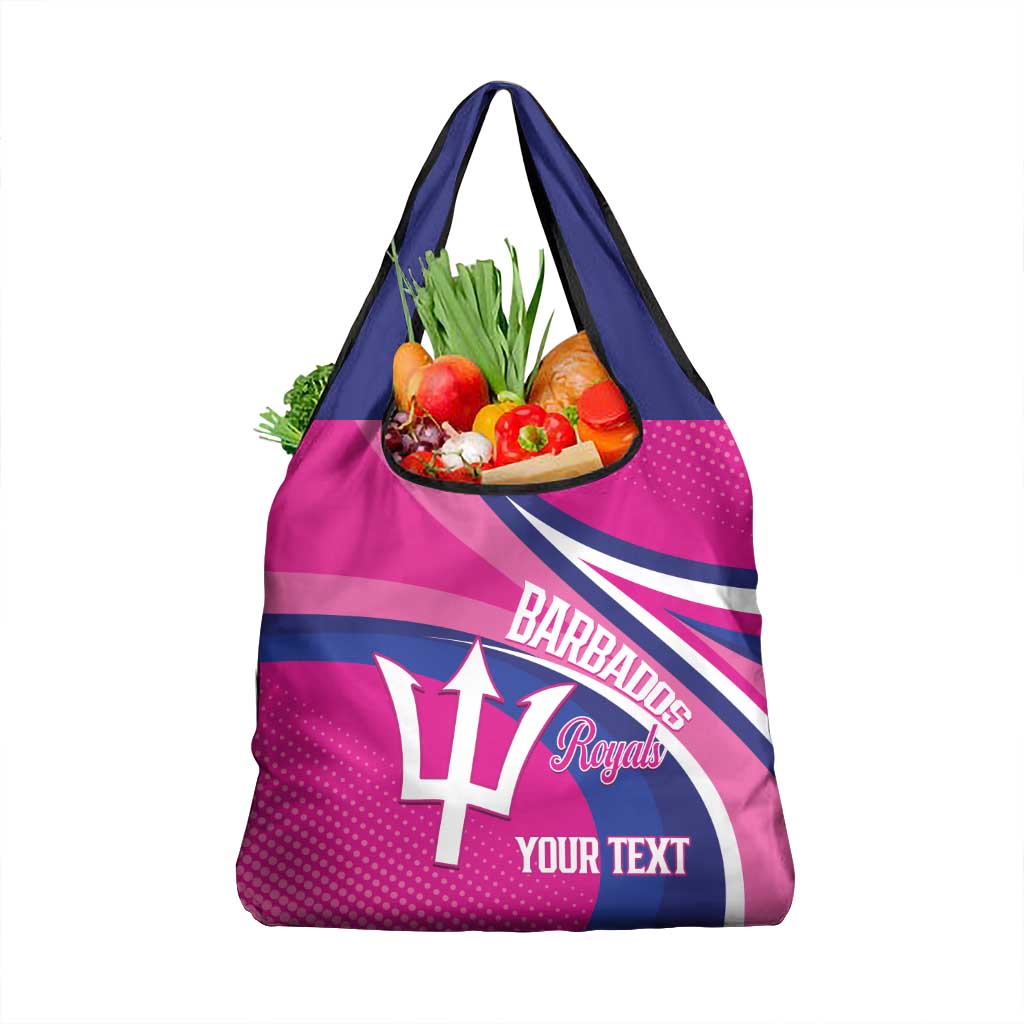 Custom Barbados Royals Cricket Grocery Bag Go Champions Tridents Pink Version