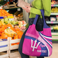 Custom Barbados Royals Cricket Grocery Bag Go Champions Tridents Pink Version