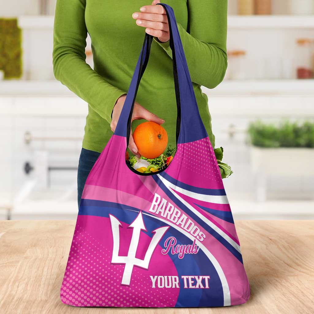 Custom Barbados Royals Cricket Grocery Bag Go Champions Tridents Pink Version